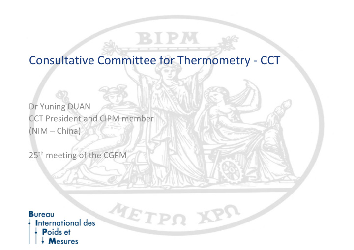 consultative committee for thermometry cct