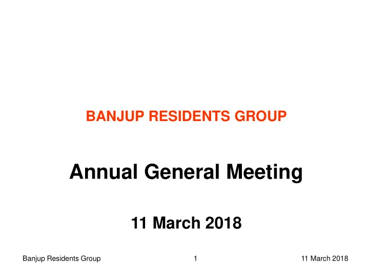 annual general meeting