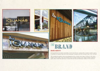 BRAND  BRAND IDENTITY  Las Iguanas have recently undertaken a full brand refresh, working with a