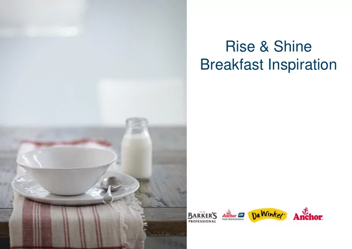rise shine breakfast inspiration