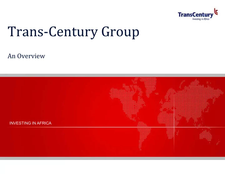 trans century group tury group