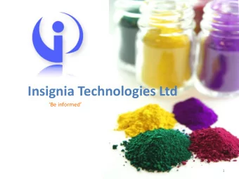 Insignia Technologies Ltd  Be informed  1  The Company  Research  Queens  University