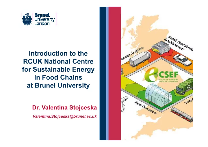 introduction to the rcuk national centre for sustainable