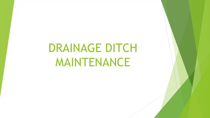 drainage ditch