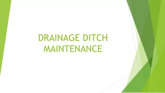 DRAINAGE DITCH  MAINTENANCE  Canary grass and other  weeds blocking flow  and tile outlets.  Pre-