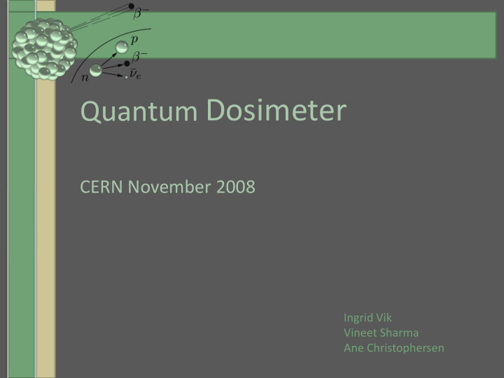 quantum dosimeter