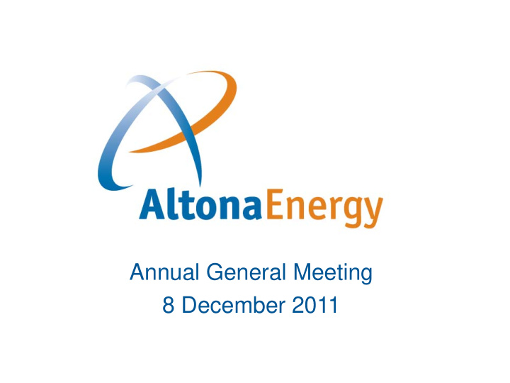 annual general meeting 8 december 2011 important notice