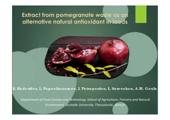 Department of Food Science and Technology, School of Agriculture, Forestry and Natural Environment,