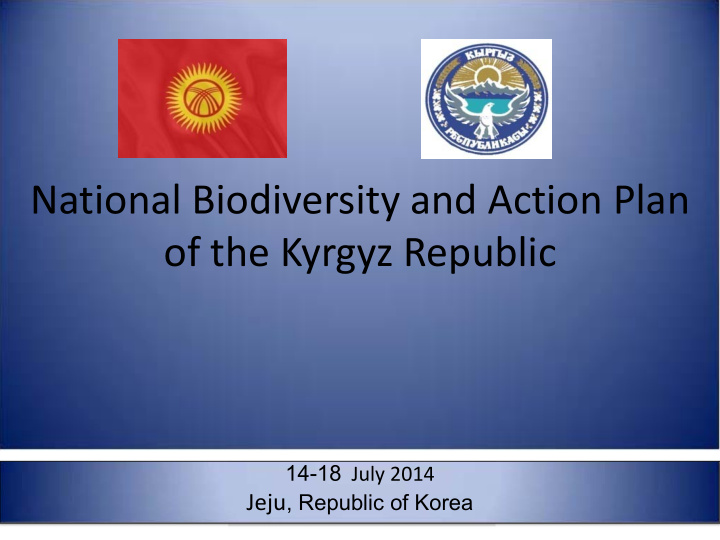national biodiversity and action plan of the kyrgyz