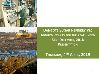 T HURSDAY , 4 TH A PRIL , 2019  1 C OMPANY O VERVIEW S TRONG F INANCIAL P ERFORMANCE  FIVE YEARS