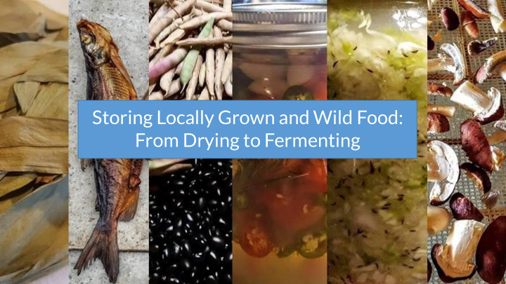 storing locally grown and wild food