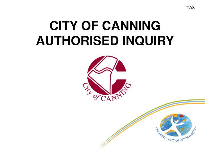 city of canning authorised inquiry