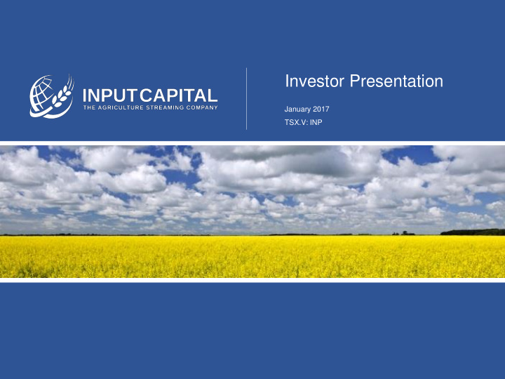 investor presentation