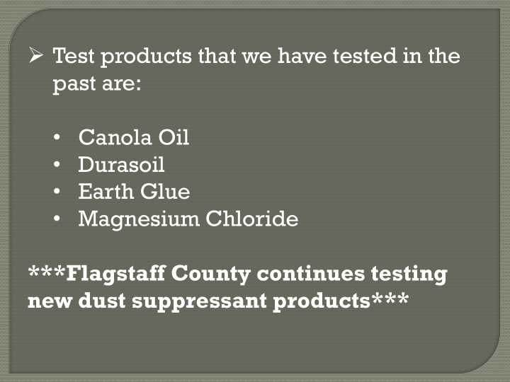 test products that we have tested in the