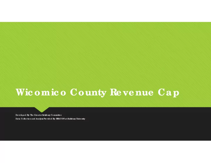 wic omic o county r wic omic o county r e ve nue cap e ve