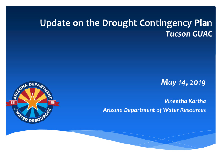 update on the drought contingency plan