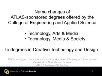 Name changes of  ATLAS-sponsored degrees offered by the  College of Engineering and Applied Science