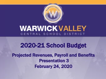 2020  2020-21  1 Schoo  hool  l Bud  udge  get  t  Project  rojected  ed Revenu  enues,  es,