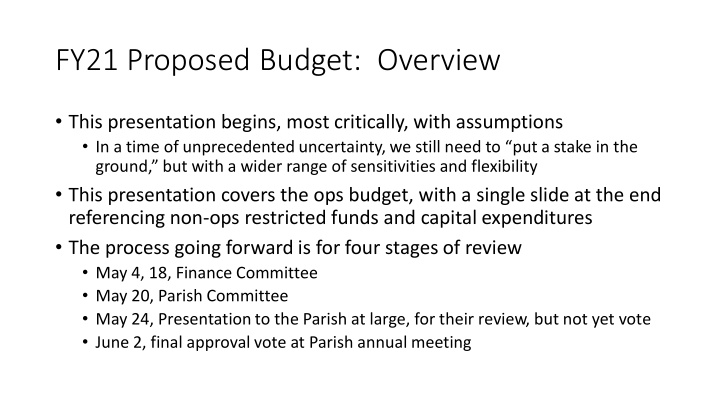 fy21 proposed budget overview
