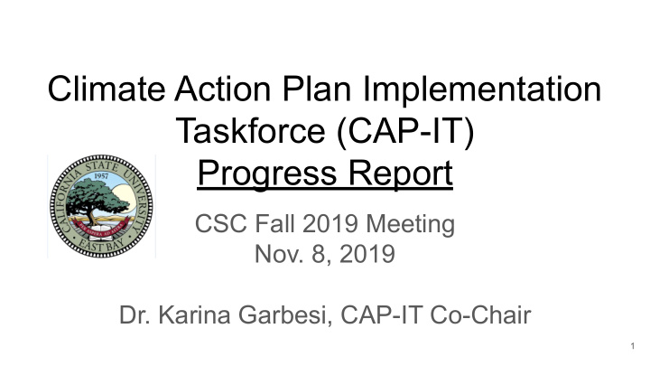 climate action plan implementation taskforce cap it