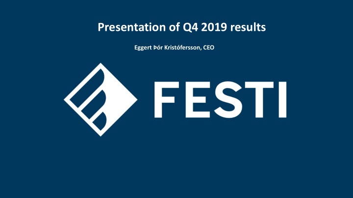 presentation of q4 2019 results