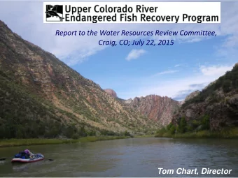 Tom Chart, Director  Outline:  1. Recovery Program  Basics  2. Recovery Actions  3. Status of the