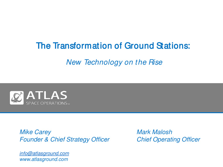 the t transformation of g ground s stations