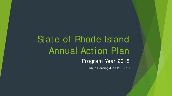 s tate of rhode island annual action plan