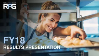 FY18  RESULTS PRESENTATION  DISCLAIMER  This Presentation contains summary information about the