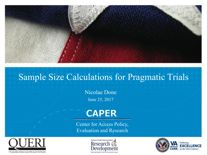 sample size calculations for pragmatic trials