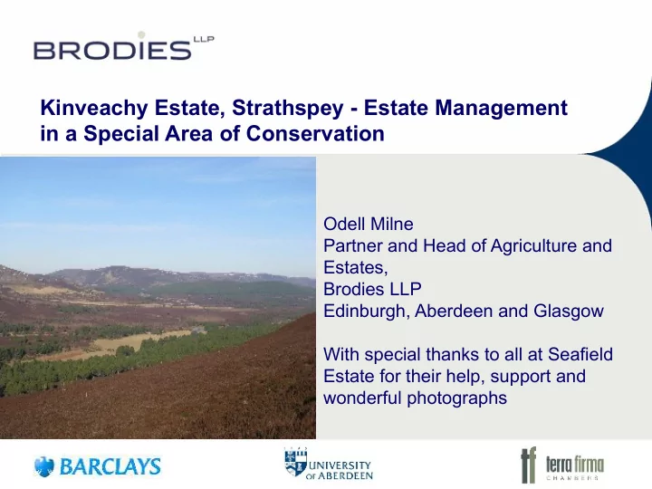 kinveachy estate strathspey estate management in a