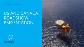 US AND CANADA  ROADSHOW  PRESENTATION  Compliance statements  Disclaimer  Financial Data  Certain