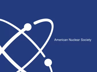 American Nuclear Society  NPC  (National Program Committee)  Sunday June 7, 2015  San Antonio, TX