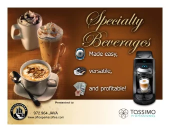 972.964.JAVA  www.officeperkscoffee.com Why is Specialty Coffee Important?   Consumers love