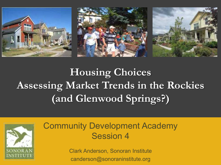 housing choices assessing market trends in the rockies