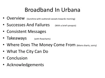 Broadband In Urbana  Overview (Sunshine with scattered caveats towards morning)  Successes