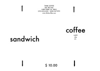 coffee sandwich