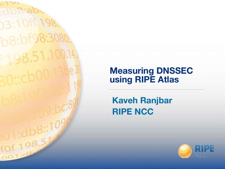 measuring dnssec using ripe atlas