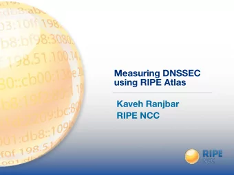 Measuring DNSSEC  using RIPE Atlas  Kaveh Ranjbar  RIPE NCC  RIPE Atlas Coverage  RIPE Atlas  2