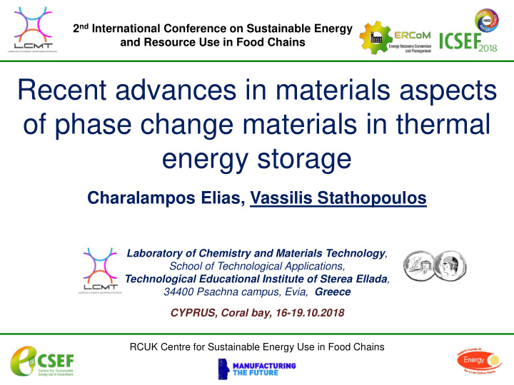 recent advances in materials aspects of phase change