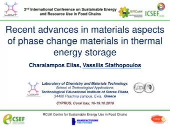 Recent advances in materials aspects  of phase change materials in thermal  energy storage