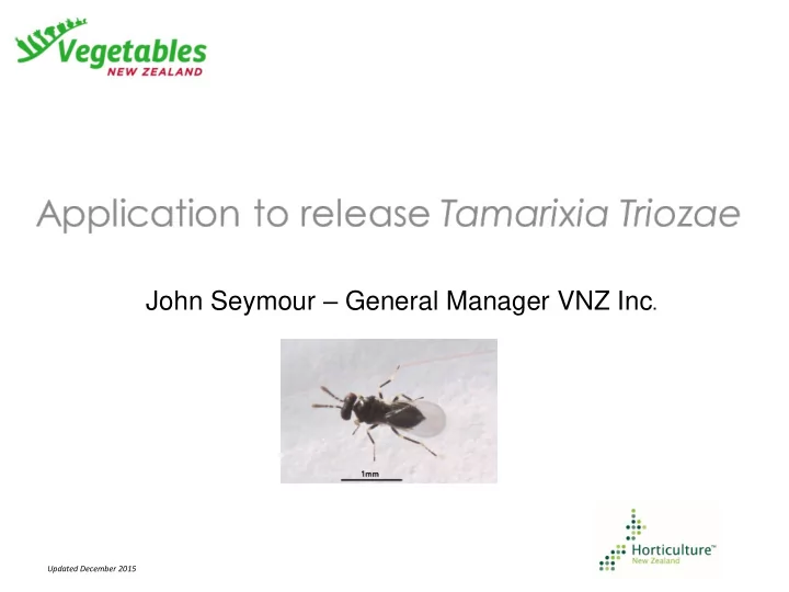 vegetables nz inc key points