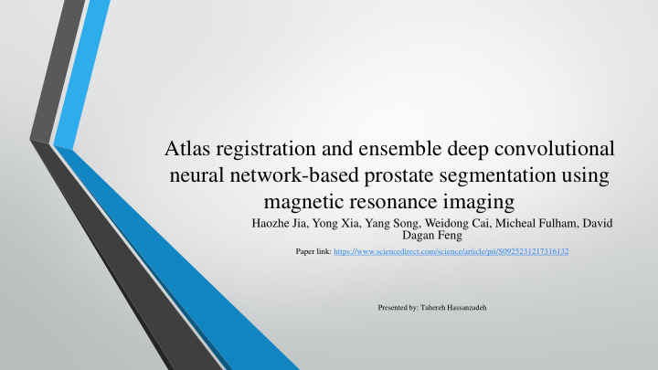 atlas registration and ensemble deep convolutional