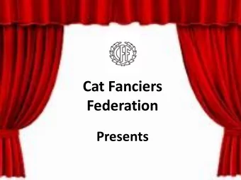 Cat Fanciers  Federation  Presents  Cat Fanciers Federation 2017  2018  Awards Banquet  Emeritus