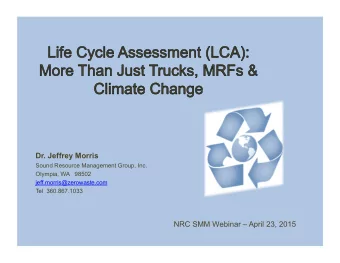 Dr. Jeffrey Morris  Sound Resource Management Group, Inc.  Olympia, WA   98502