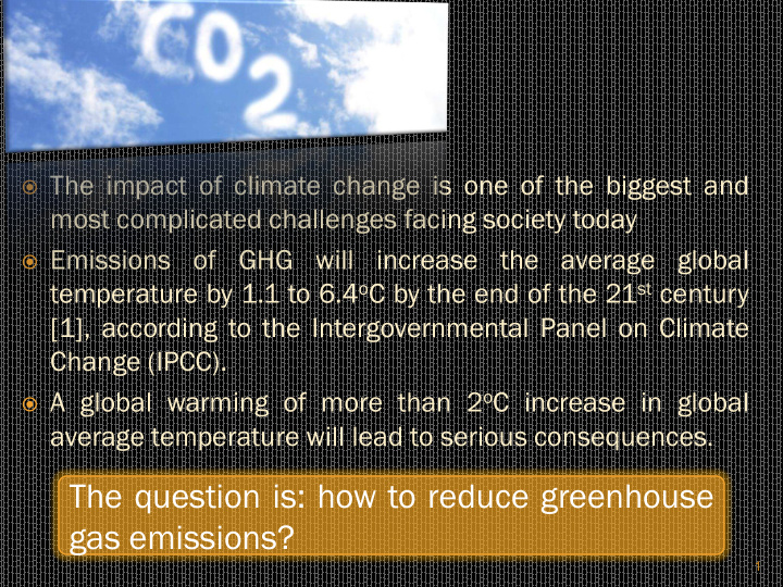 the question is how to reduce greenhouse gas emissions