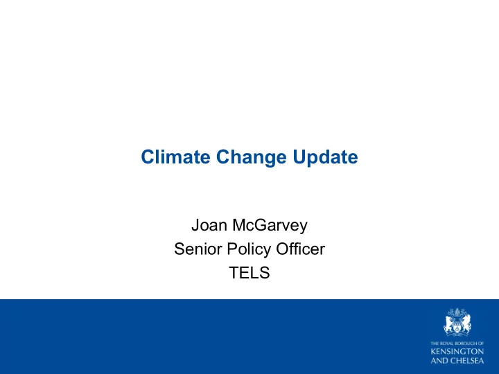climate change update