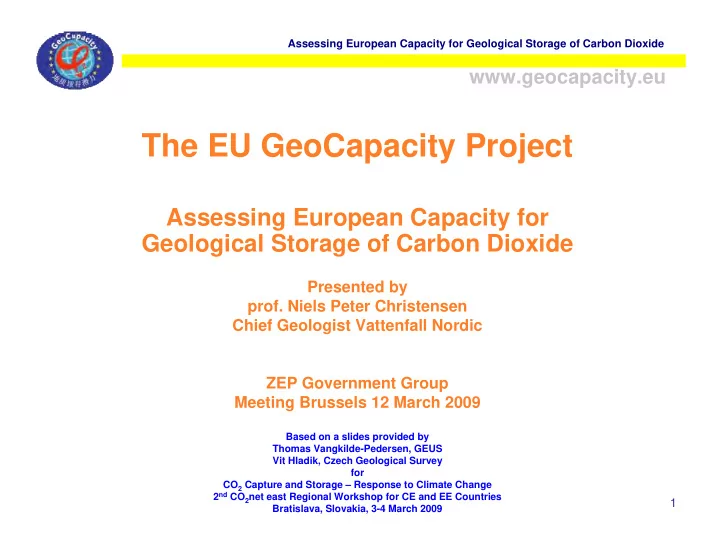 the eu geocapacity project