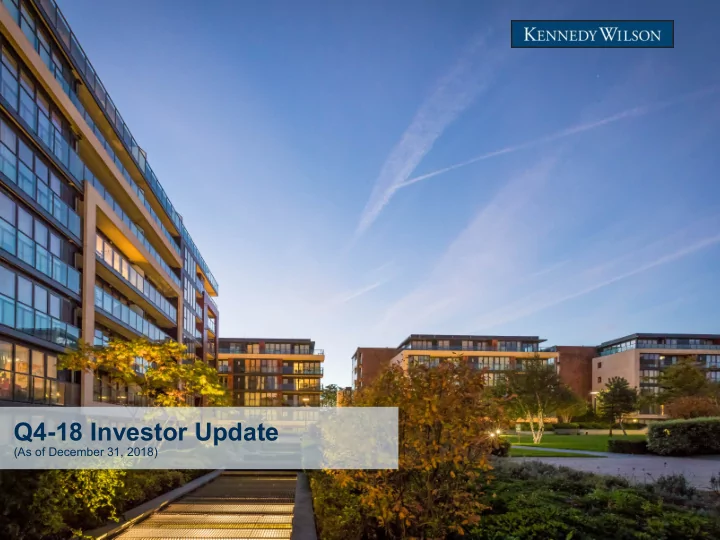 q4 18 investor update