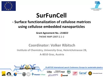 SurFunCell  - Surface functionalization of cellulose matrices  using cellulose embedded